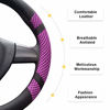 Picture of BOKIN Steering Wheel Cover Microfiber Leather Viscose, Breathable, Anti-Slip, Odorless, Warm in Winter Cool in Summer, Universal 15 Inches(Purple)