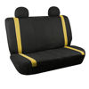 Picture of FH Group FB032YELLOW114 Yellow Unique Flat Cloth Car Seat Cover (w. 4 Detachable Headrests and Solid Bench)