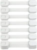 Picture of Child Safety Strap Locks (10 Pack) Baby Locks for Cabinets and Drawers, Toilet, Fridge & More. 3M Adhesive Pads. Easy Installation, No Drilling Required, White