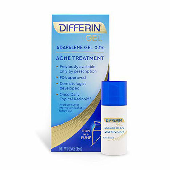 Picture of Acne Treatment Differin Gel, Acne Spot Treatment for Face with Adapalene (Up to 30 Day Supply), 15 Gram, Pump