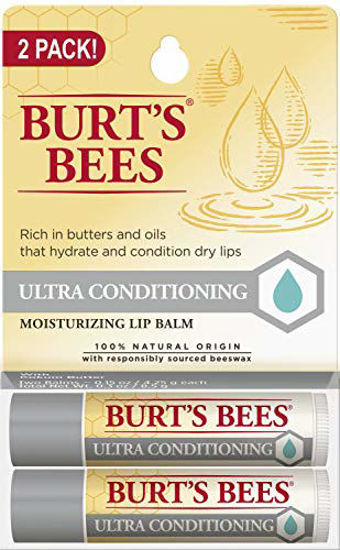 Picture of Burt's Bees 100% Natural Moisturizing Lip Balm, Ultra Conditioning with Kokum Butter, Shea Butter & Cocoa Butter - 2 Tubes