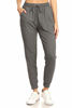 Picture of Leggings Depot JGA2-HCHARCOAL-S Heather Charcoal Solid Jogger Track Pants w/Pockets, Small