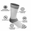 Picture of Dickies Men's Dri-tech Moisture Control Crew Socks Multipack, 3.0 Full Cushion White (6 Pairs), Shoe Size: 6-12