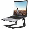 Picture of Nulaxy Laptop Stand, Ergonomic Aluminum Laptop Mount Computer Stand, Detachable Laptop Riser Notebook Holder Stand Compatible with MacBook Air Pro, Dell XPS, Lenovo More 10-15.6" Laptops - Black