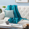 Picture of Bedsure Sherpa Fleece Blanket Twin Size Teal Plush Blanket Fuzzy Soft Blanket Microfiber