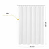 Picture of N&Y HOME Fabric Shower Curtain Liner Shorter Size 68 inches Height, Hotel Quality, Washable, White Bathroom Curtains with Grommets, 70x68