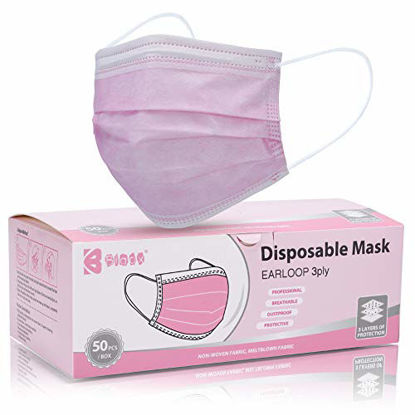 Picture of Bigox Face Mask Pink 50Pcs