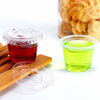 Picture of TashiBox 200 Sets - 1 Ounce Jello Shot Cups with Lids, Plastic Souffle Portion Cups with Lids, Clear