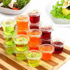 Picture of TashiBox 200 Sets - 1 Ounce Jello Shot Cups with Lids, Plastic Souffle Portion Cups with Lids, Clear