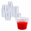 Picture of TashiBox 200 Sets - 1 Ounce Jello Shot Cups with Lids, Plastic Souffle Portion Cups with Lids, Clear