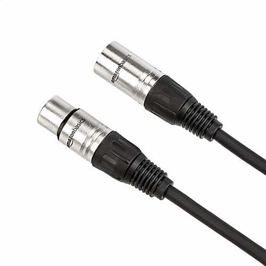 Picture of Amazon Basics XLR Male to Female Microphone Cable - 6 Feet, 2-Pack