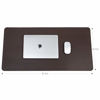 Picture of Non-Slip Desk Pad, Waterproof PVC Leather Desk Table Protector, Ultra Thin Large Mouse Pad, Easy Clean Laptop Desk Writing Mat for Office Work/Home/Decor(Dark Brown, 31.5" x 15.7")