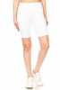 Picture of Leggings Depot LBK128-WHITE-L High Waist Solid Biker Shorts, Large