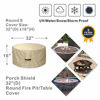 Picture of Porch Shield Fire Pit Cover - Waterproof 600D Heavy Duty Round Patio Fire Bowl Cover Beige - 32 inch