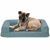 Picture of Furhaven Pet Dog Bed - Memory Foam Ultra Plush Faux Fur and Suede Traditional Sofa-Style Living Room Couch Pet Bed with Removable Cover for Dogs and Cats, Deep Pool, Medium