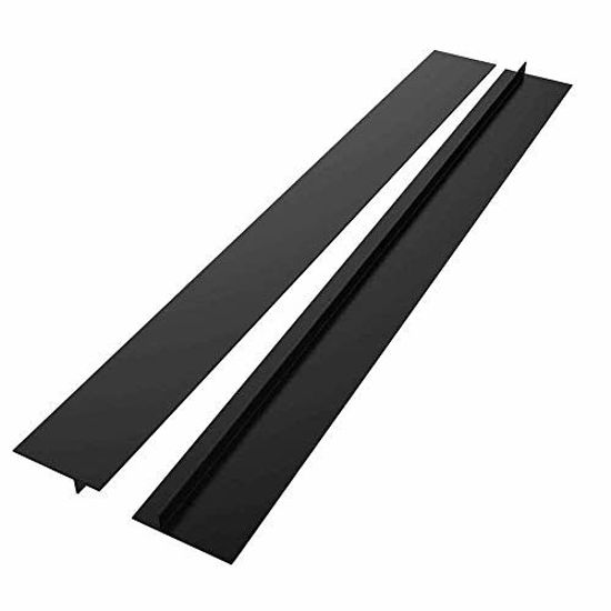 Silicone Stove Counter Gap Cover (2 Pcs), Heat Resistant Kitchen Stove  Counter Silicone Gap Filler Cover Seals Spills Between Counter, Stovetop,  Oven, Washer Dryer (21 inches, Black/White/Clear) 