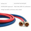 Picture of TT FLEX UPC Approved Red and Blue Rubber Washing Machine Fill Connector Inlet Hose,3/4"FHT3/4"FHT,6FT