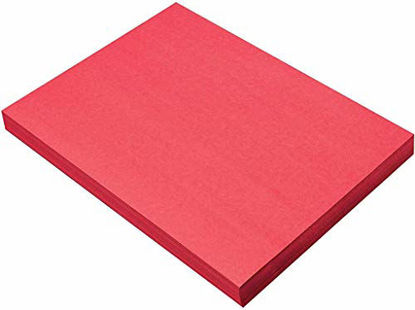 Picture of SunWorks Heavyweight Construction Paper, 9 x 12 Inches, Holiday Red, 100 Sheets
