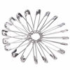 Picture of Wenrook Safety Pins Assorted 4-Size Pack of 150 - Nickel Plated Steel, Rust Resistant, Perfect for Clothes, Crafts, Sewing, Pinning and More