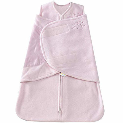 Picture of Halo Micro Fleece Sleepsack Swaddle Wearable Blanket, Soft Pink, Newborn