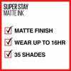 Picture of Maybelline SuperStay Matte Ink City Edition Liquid Lipstick Makeup, Pigmented Matte,, Long-Lasting Wear, Smooth Matte Finish, Self-Starter, 0.17 Fl Oz, Pack of 1