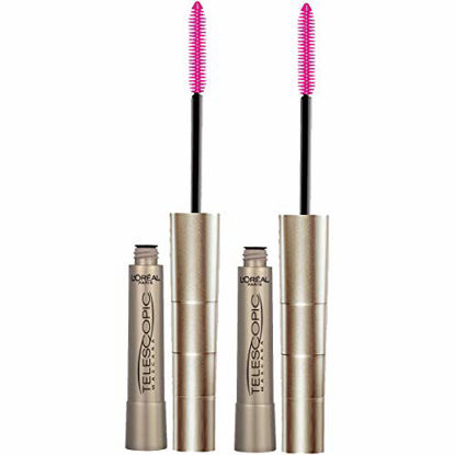 Picture of L'Oreal Paris Makeup Telescopic Original Lengthening Mascara, 0.27 Fl Oz (Pack of 2), Washable Black