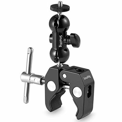 Picture of SMALLRIG Cool Ballhead Arm Super Clamp Mount Multi-Function Double Ball Adapter with Bottom Clamp for Ronin-M, Ronin MX, Freefly MOVI - 1138