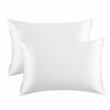 Picture of Bedsure Satin King Pillowcase Silk Pillowcase 2 Pack (White, 20x40 inches) - Pillowcase for Hair and Skin - Satin Pillow Covers with Envelope Closure