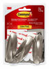 Picture of Command Designer Hooks, Medium, Brushed Nickel, 3-Hooks (17081BN-3ES), Decorate Damage-Free