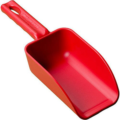 Picture of Remco 63004 Red Polypropylene Injection Molded Color-Coded Bowl Hand Scoop, 16 oz, 1 Piece