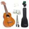 Picture of Left Hand Ukulele Soprano Mahogany ukalele 21 Inch Uke with Gig Bag Tuner Strap String Instruction Booklet for Left Handers From Kmise