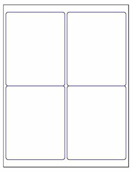 Picture of Laser/Ink Jet White Labels (4 x 5" - 4 Per Page | 1000 Labels)