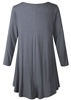 Picture of LARACE Women 3/4 Sleeve Tunic Top Loose Fit Flare T-Shirt(2X, Deep Gray)