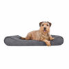 Picture of Furhaven Pet Dog Bed - Orthopedic Micro Velvet Ergonomic Luxe Lounger Cradle Mattress Contour Pet Bed with Removable Cover for Dogs and Cats, Gray, Large