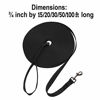 Picture of Hi Kiss Dog/Puppy Obedience Recall Training Agility Lead - 15ft 20ft 30ft 50ft 100ft Training Leash - Great for Training, Play, Camping, or Backyard - Black 50ft