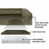 Picture of Furhaven Pet Dog Bed - Orthopedic Faux Fur and Velvet Traditional Sofa-Style Living Room Couch Pet Bed with Removable Cover for Dogs and Cats, Dark Sage, Medium