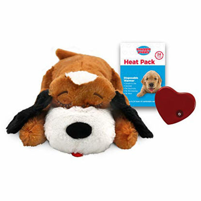 Picture of SmartPetLove Snuggle Puppy Behavioral Aid Toy, Brown and White