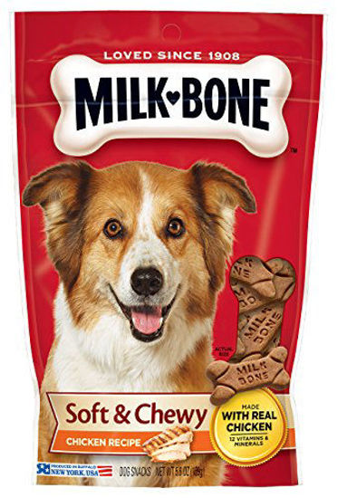 Picture of Milk-Bone Soft & Chewy Dog Treats, Chicken Recipe, 5.6 Ounces (Pack of 10)