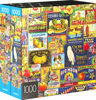 Picture of 2-Pack of 1000-Piece Jigsaw Puzzles, for Adults, Families, and Kids Ages 8 and up, Retro Comics and Fruit Labels