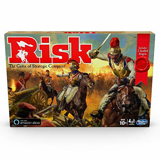 Picture of Hasbro Gaming Risk Game with Dragon; for Use with Amazon Alexa; Strategy Board Game Ages 10 and Up; with Special Dragon Token (Amazon Exclusive)