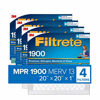 Picture of Filtrete 20x20x1, AC Furnace Air Filter, MPR 1900, Healthy Living Ultimate Allergen, 4-Pack (exact dimensions 19.69 x 19.69 x 0.78)