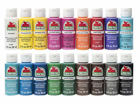 Picture of Apple Barrel PROMOABI 18pc Matte Finish Acrylic Craft Paint Set, Assorted Colors 1, 18 Count