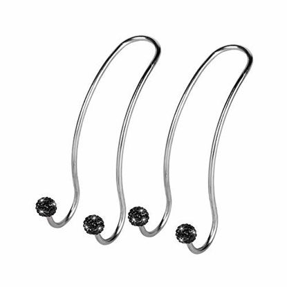 Picture of SAVORI Auto Hooks Bling Car Hangers Organizer Seat Headrest Hooks Strong and Durable Backseat Hanger Storage Universal for SUV Truck Vehicle 2 Pack (Black)