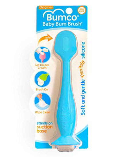 Picture of Baby Bum Brush, Original Diaper Rash Cream Applicator, Soft Flexible Silicone, Unique Gift, [Blue]