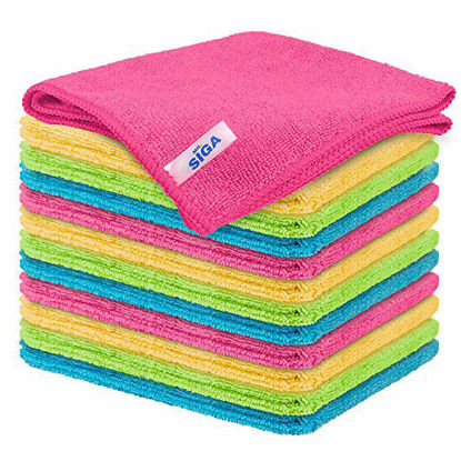 Picture of MR.SIGA Microfiber Cleaning Cloth,Pack of 12,Size:12.6" x 12.6"