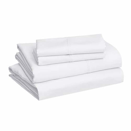 Picture of Amazon Basics Microfiber Sheet Set, King, Bright White