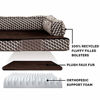 Picture of Furhaven Pet Dog Bed - Orthopedic Plush Faux Fur and Décor Comfy Couch Traditional Sofa-Style Living Room Couch Pet Bed with Removable Cover for Dogs and Cats, Diamond Brown, Large