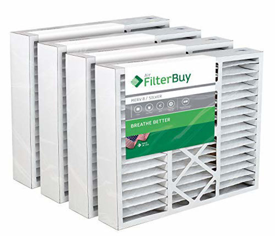 Picture of FilterBuy 20x25x5 Honeywell FC100A1037 Compatible Pleated AC Furnace Air Filters (MERV 8, AFB Silver). Replaces Honeywell 203720, FC35A1027, FC100A1037, FC200E1037, Carrier FILXXCAR-0020. 4 Pack.