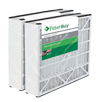 Picture of FilterBuy 16x25x5 Trion Air Bear Aftermarket Replacement Furnace Filter / Air Filter - AFB Silver MERV 8 (2 Pack)