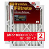 Picture of Filtrete 16x20x1, AC Furnace Air Filter, MPR 1000, Micro Allergen Defense, 2-Pack (exact dimensions 15.719 x 19.719 x 0.84)